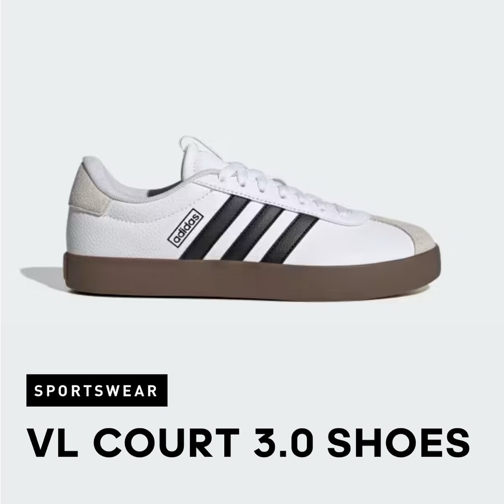 Adidas White VL Court 3.0 Shoes | W10 | Gently used sneakers